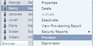 Right click on Henry